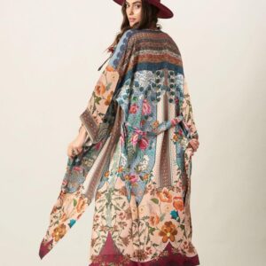 capispalla kimono lungo multicolor