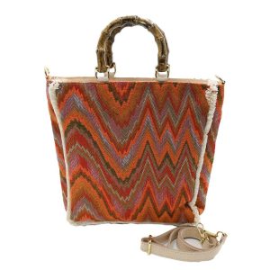 Colored patterned ethnic bag